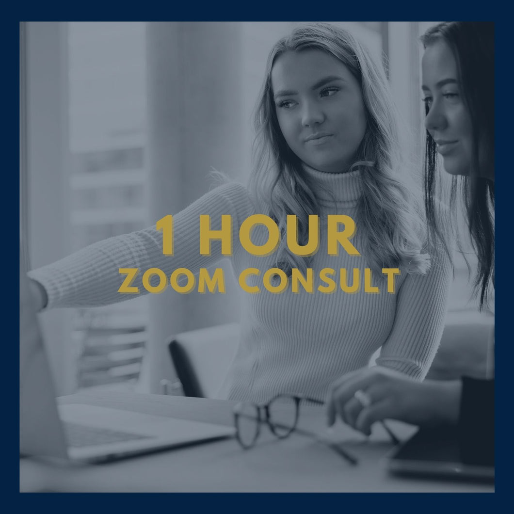 Consultation Service - 1 Hour Zoom Session