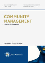 Load image into Gallery viewer, Custom Community Management Strategy, Guide, Manual and Training
